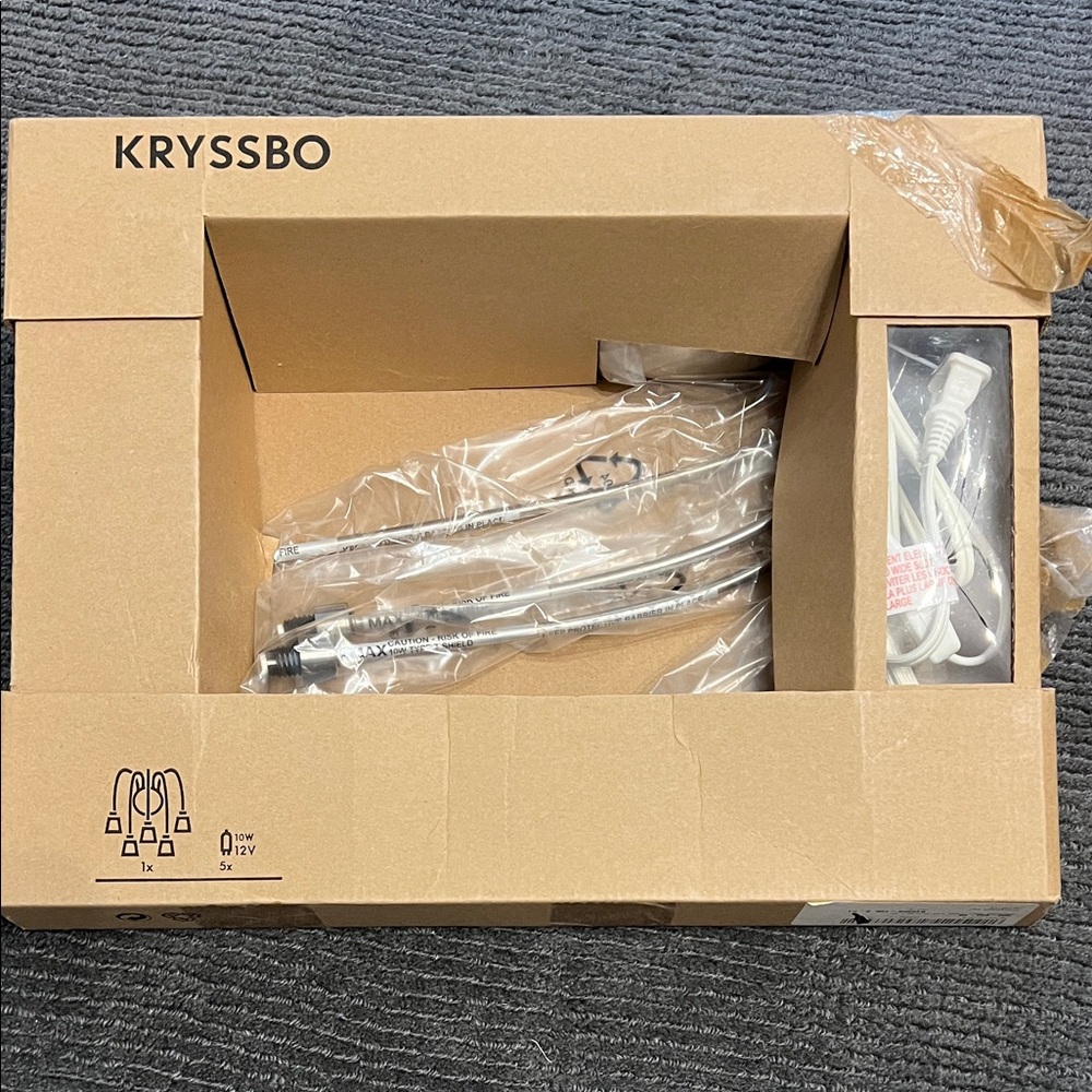 2- IKEA KRYSSBO Modern Silver sconce Light Fixture